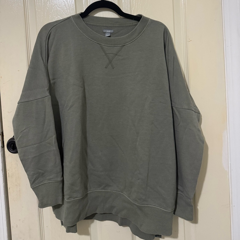 Aerie Sage Green Oversized Crewneck Sweatshirt | Size S